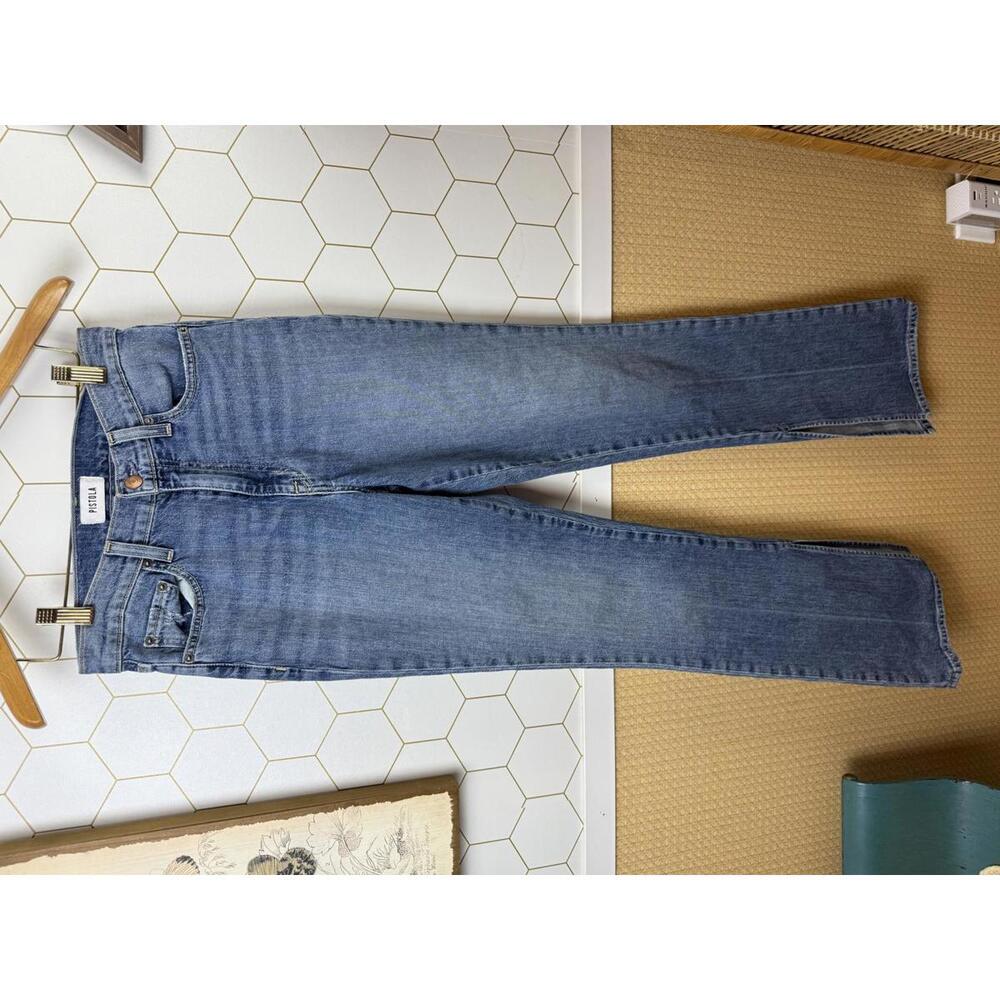 Pistola Medium Wash Alexa High Rise Slim Flare with Slit Denim Jeans - Size - 27 - Picture 9 of 9